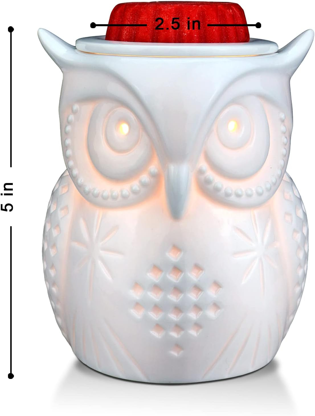 Owl Wax Melt Warmer for Home Décor, Wax Warmer for Wax Melt, Scentsy Wax Warmer, 3D, No Flame, Removable Dish, with One More Bulb (The Owl of Athena)