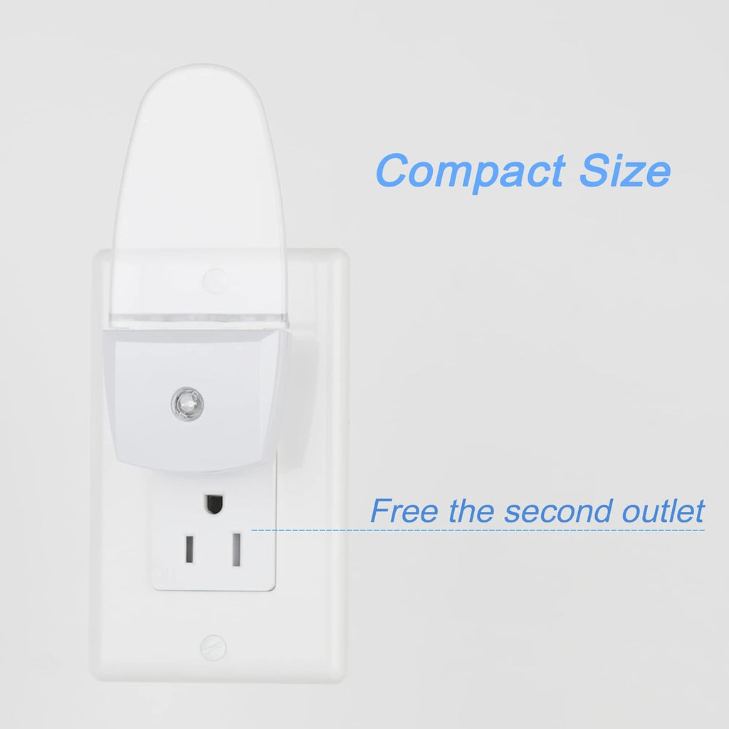 4 Pack Night Light Lamp with Dusk to Dawn Sensor, Plug In, Blue Led Night Light