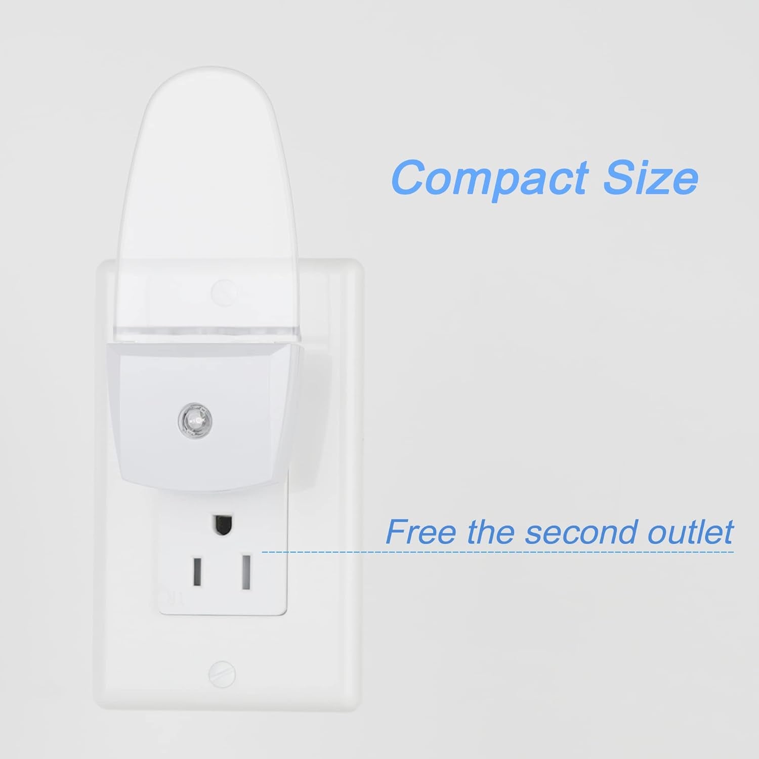 4 Pack Night Light Lamp with Dusk to Dawn Sensor, Plug In, Blue Led Night Light