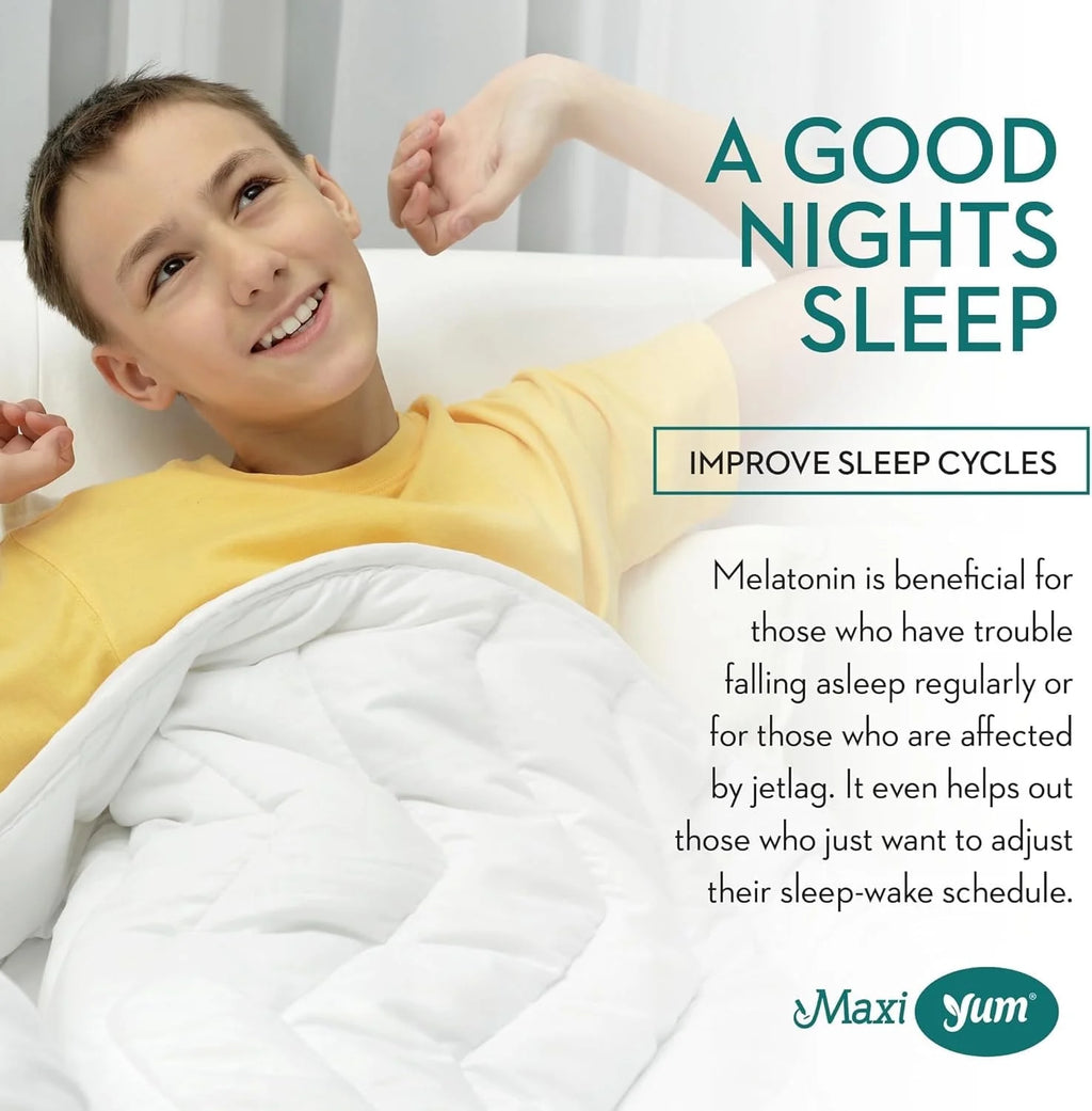 Mel-O-Licious Melatonin Gummies for Kids – 1Mg Sleep Support – 60 Count – Cherry & Orange Flavor