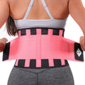 Back Brace for Lower Back Pain Women - Ultra Thin, Adjustable, Flexible, Supportive Belt for Men - Breathable Support Brace with Dual-Tension Straps & Industrial Pink M