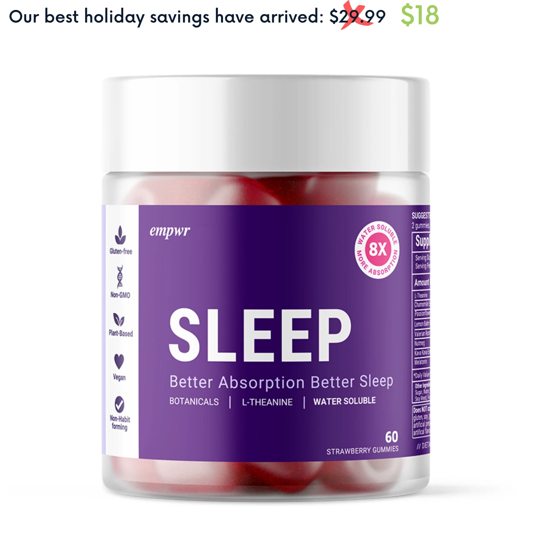 Nutrition Midnight Chews, Scientifically-Designed Sleep Gummies | Naturally Sourced Remedies | Melatonin, Valerian Root, Chamomile