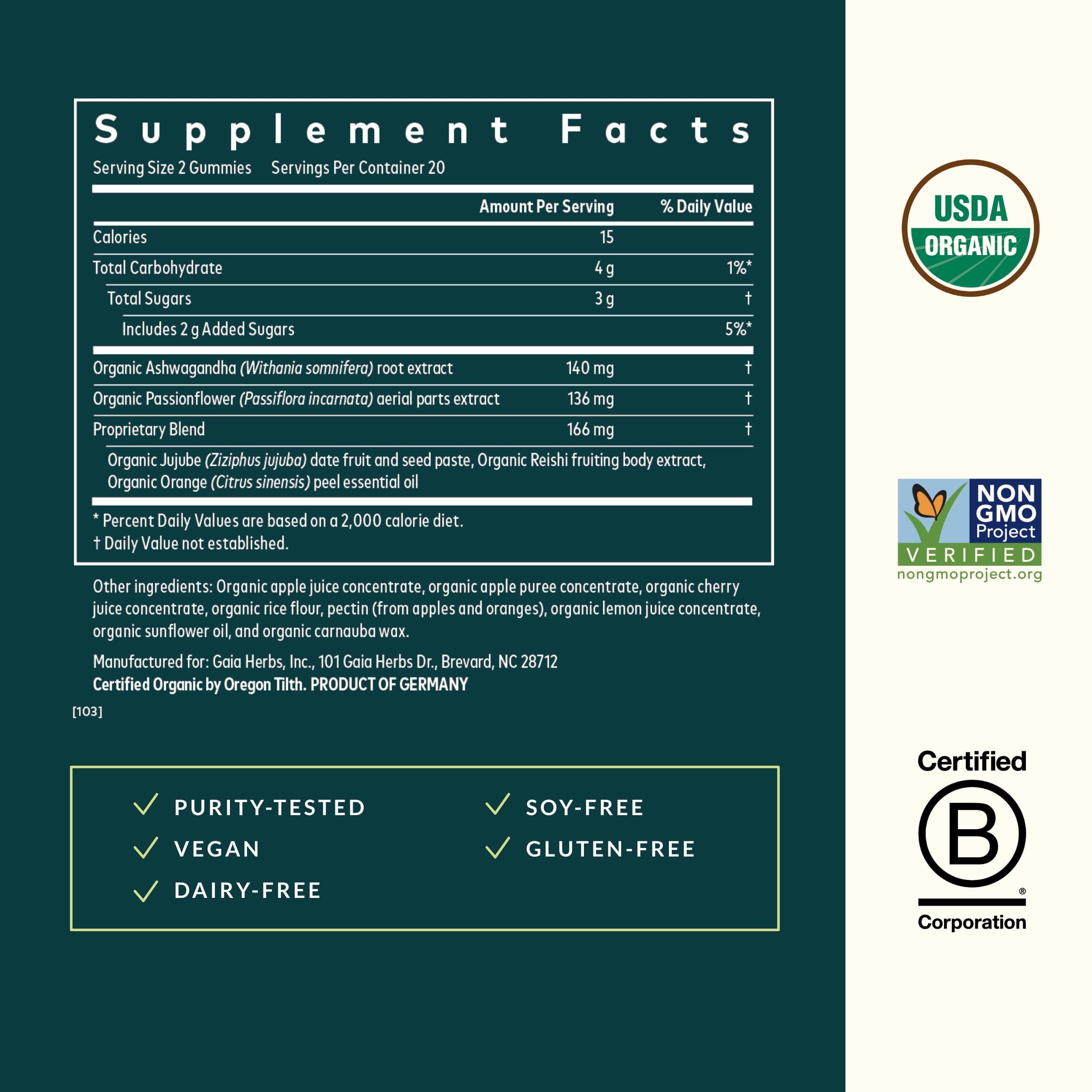 Organic Sleep Gummies, 40 CT