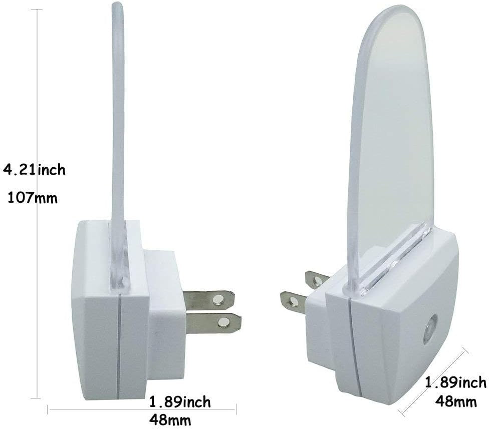 4 Pack Night Light Lamp with Dusk to Dawn Sensor, Plug In, Blue Led Night Light