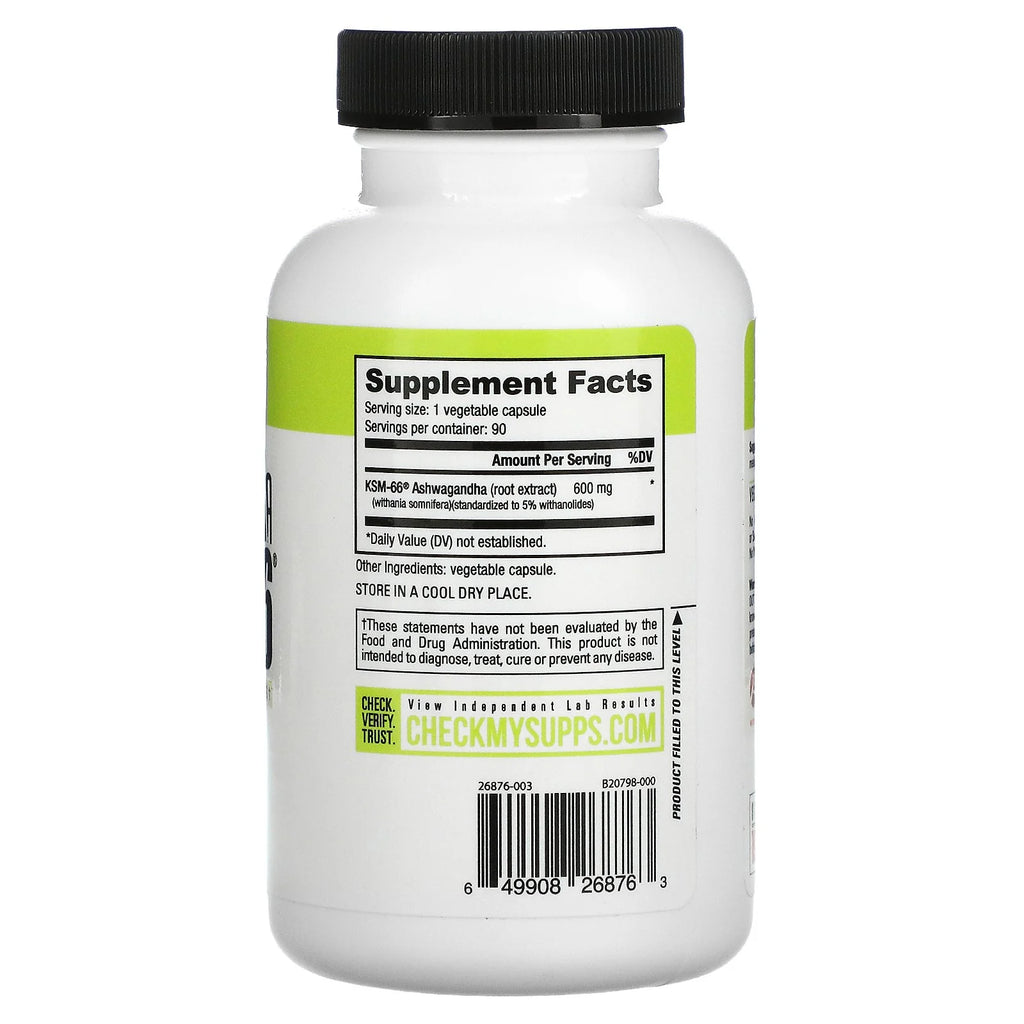 Ashwagandha KSM-66 Herbal Supplement for Better Overall Well-Being- Ashwagandha Supplement- 600Mg - 90 Vegetable Capsules