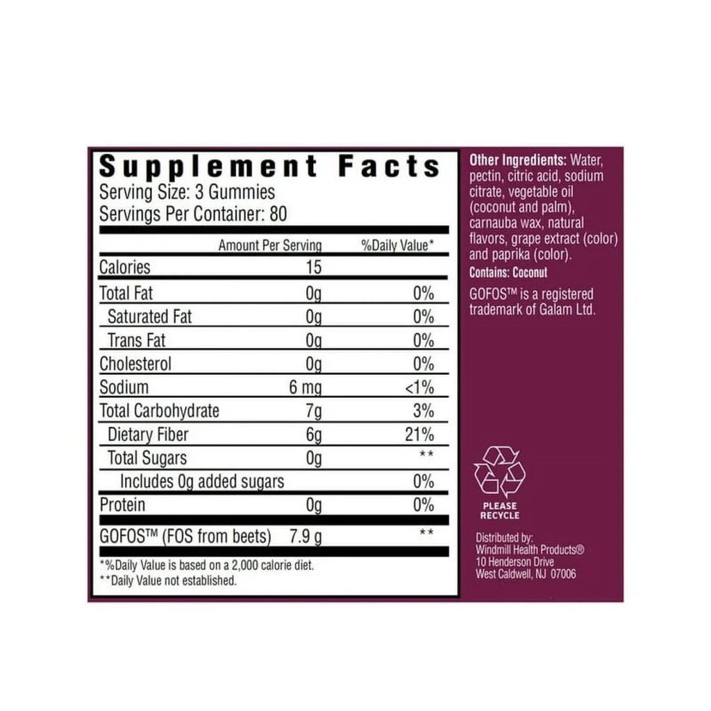 Fiber Care Gummies 6 Mg Sugar Free - 240 Gummies