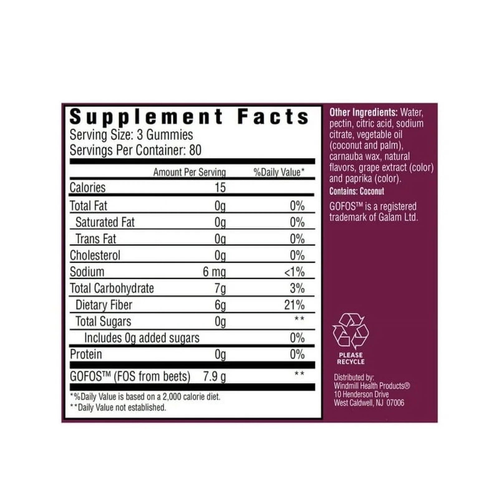 Fiber Care Gummies 6 Mg Sugar Free - 240 Gummies