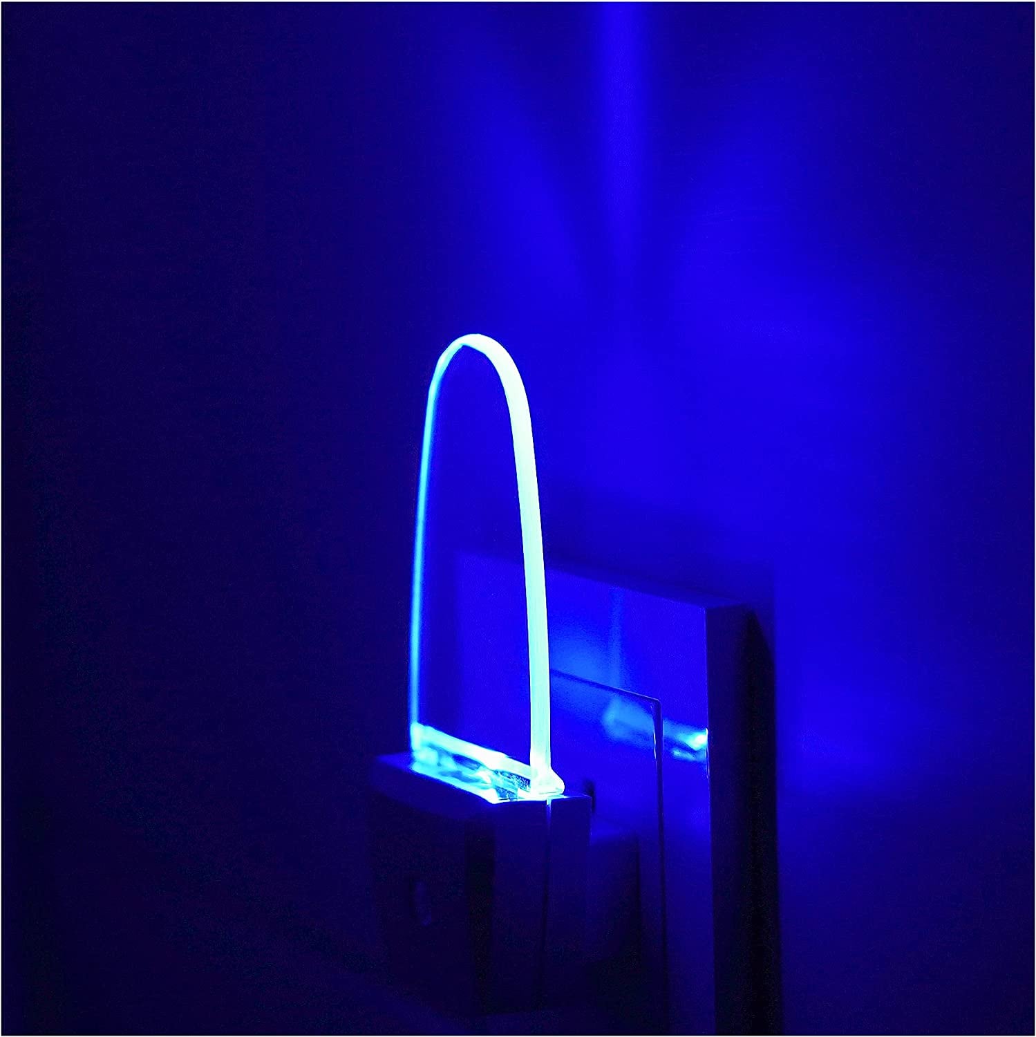 4 Pack Night Light Lamp with Dusk to Dawn Sensor, Plug In, Blue Led Night Light