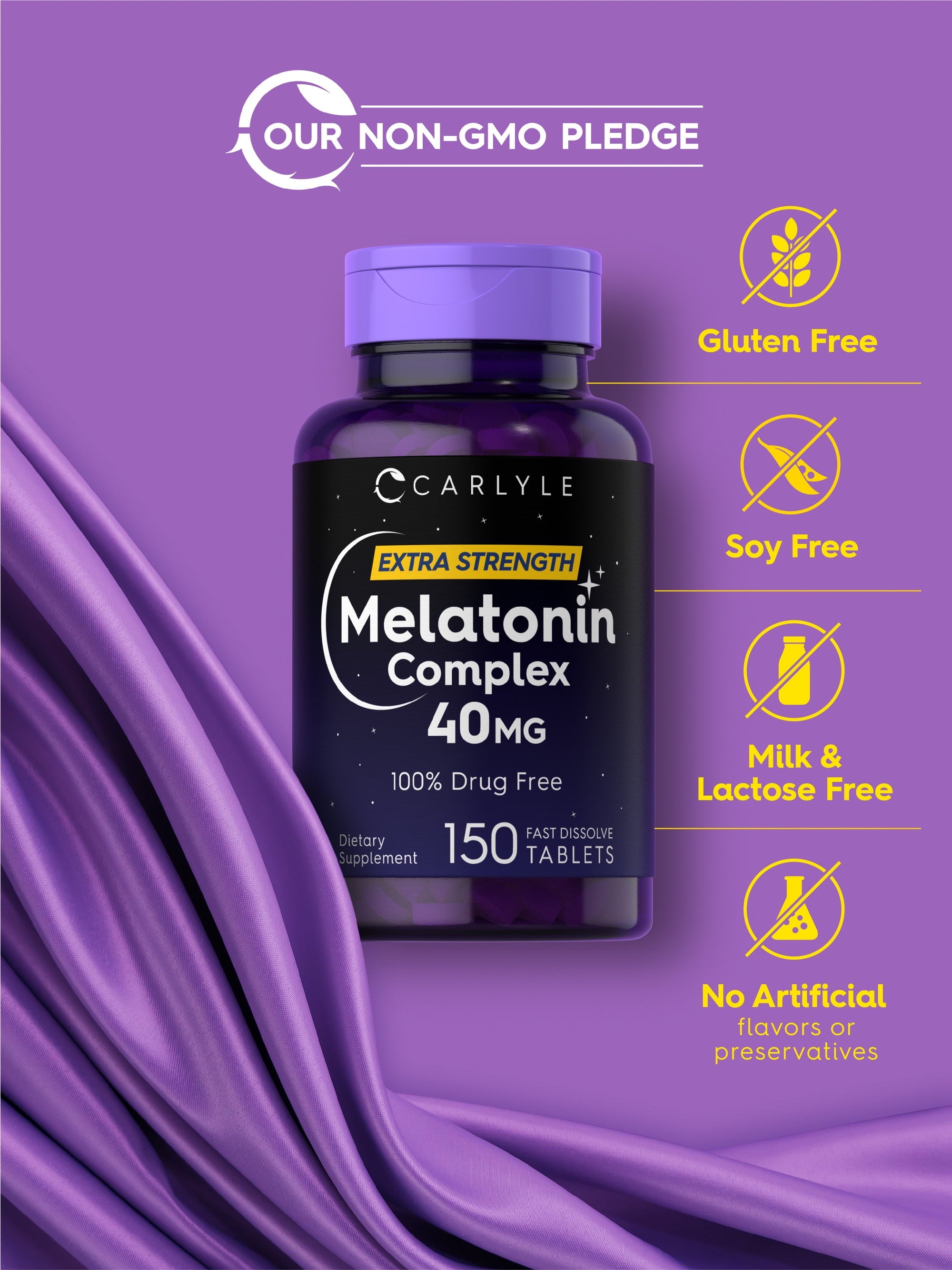 Melatonin Complex 40Mg | 150 Fast Dissolve Tablets | with Ashwagandha and Chamomile | by
