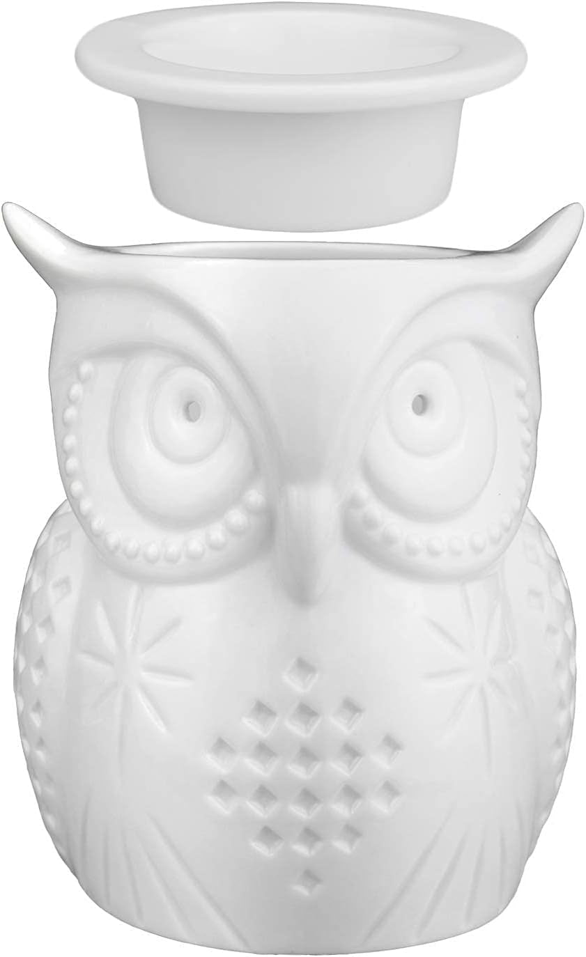 Owl Wax Melt Warmer for Home Décor, Wax Warmer for Wax Melt, Scentsy Wax Warmer, 3D, No Flame, Removable Dish, with One More Bulb (The Owl of Athena)