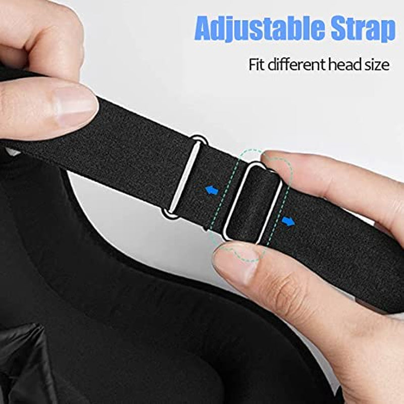 Sleep Eye Mask for Women Men: Soft Foam Comfortable Sleeping Mask, Eye Cover Blindfold at Night Block Out Light Eye Shade Cover for Travel Yoga Nap, Black