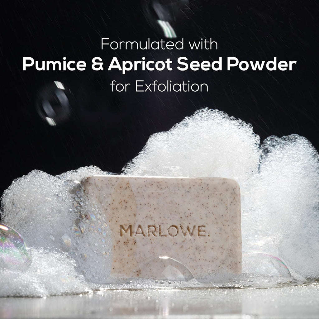 No. 102 Body Scrub Soap 7 Oz (3 Bars), Oud Wood, Exfoliating Soap Bar with Shea Butter, Olive Oil & Green Tea Extracts, Cleanses, Smooths & Revitalizes Skin, Earthy & Smoky Scent