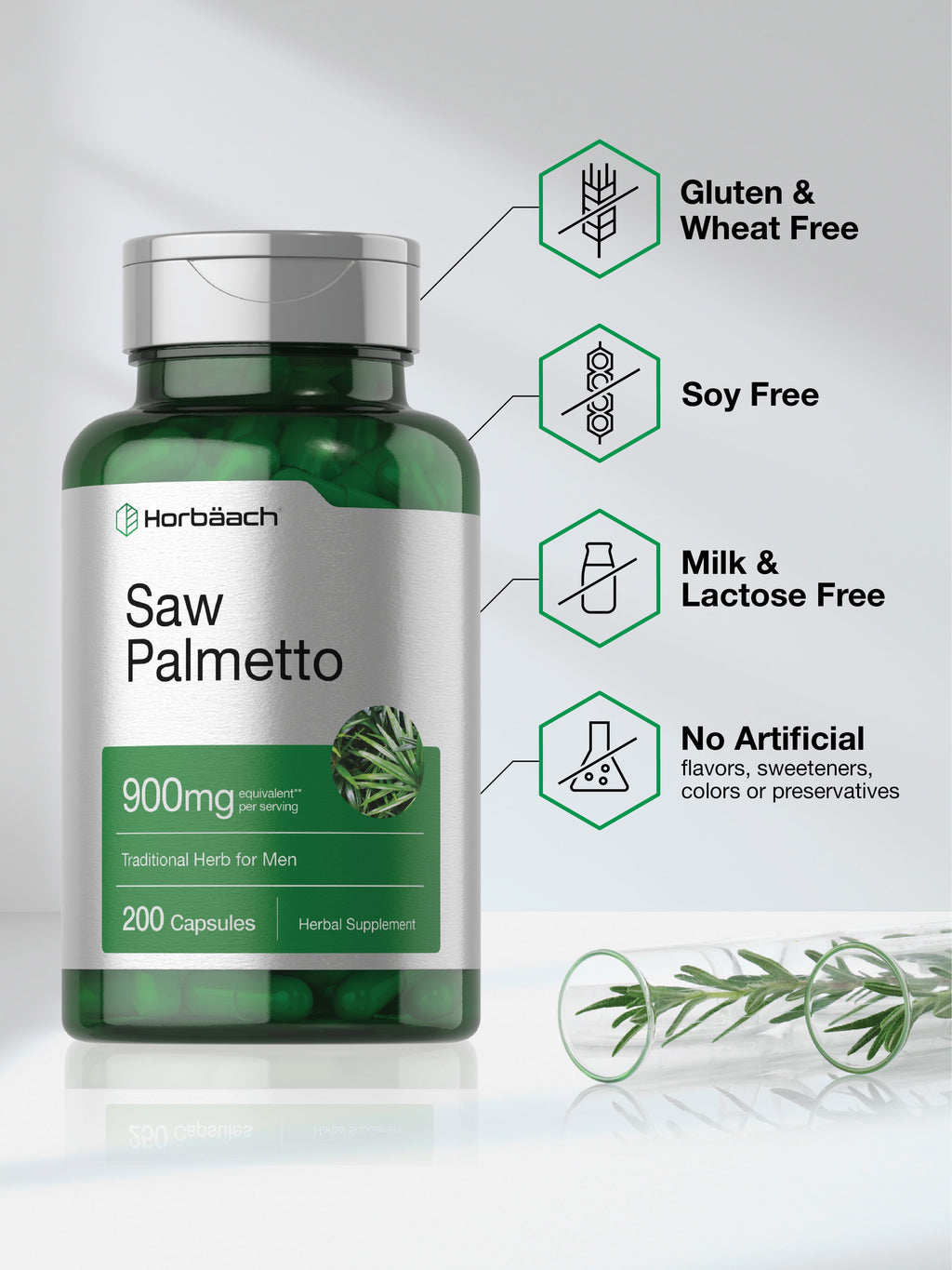Saw Palmetto Extract | 900Mg | 200 Capsules | Non-Gmo and Gluten Free Formula | Traditional Herb Supplement | from Saw Palmetto Berries