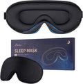Sleep Eye Mask for Women Men: Soft Foam Comfortable Sleeping Mask, Eye Cover Blindfold at Night Block Out Light Eye Shade Cover for Travel Yoga Nap, Black