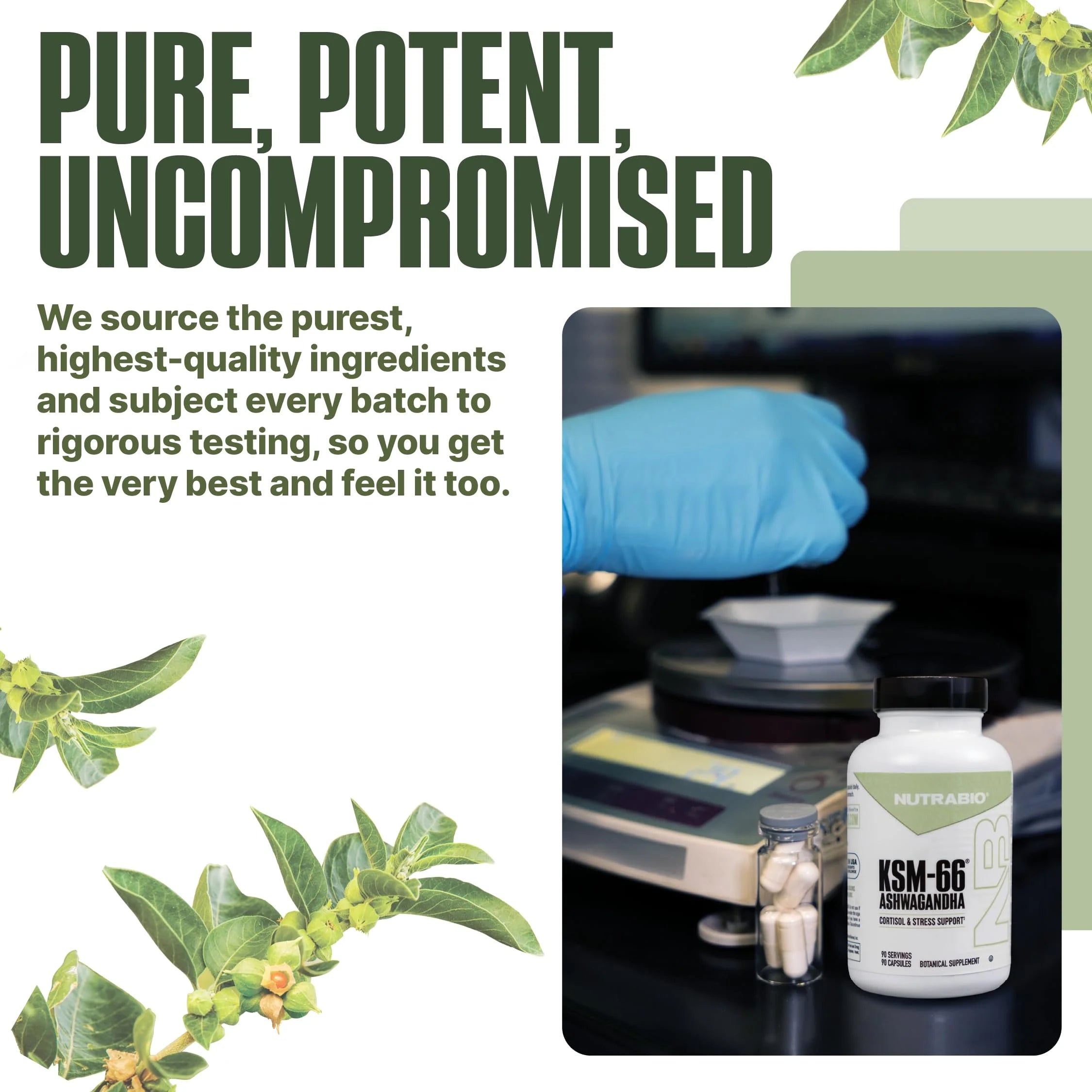 Ashwagandha KSM-66 Herbal Supplement for Better Overall Well-Being- Ashwagandha Supplement- 600Mg - 90 Vegetable Capsules